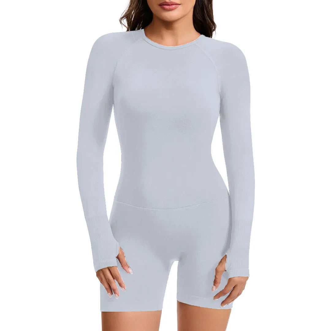 Mono SculptFit - Mono Deportivo de Manga Larga Espalda Abierta