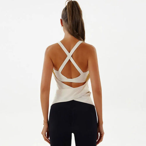 Camiseta SculptFit Cross - Camiseta de Tirantes Deportivo Espalda Cruzada