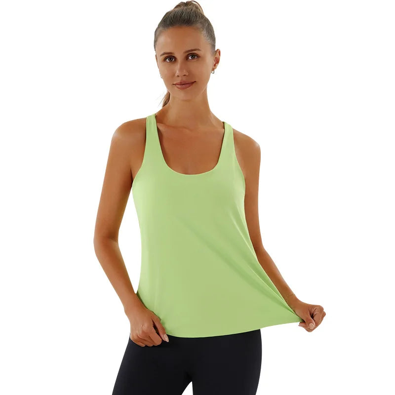 Camiseta SculptFit Cross - Camiseta de Tirantes Deportivo Espalda Cruzada