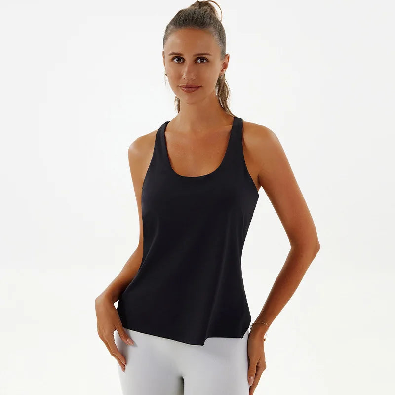 Camiseta SculptFit Cross - Camiseta de Tirantes Deportivo Espalda Cruzada